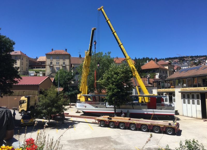 départ du Solely du chantier naval franco suisse