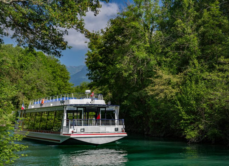 navigation au coeur de la verdure du Canal de Savières