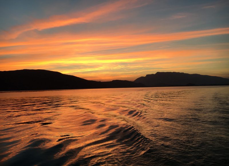 Coucher de soleil sur le Lac du bourget