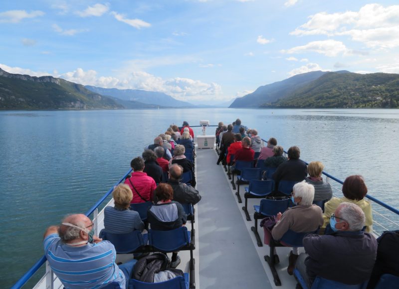 Croisière patrimoine, vue du pont supérieur