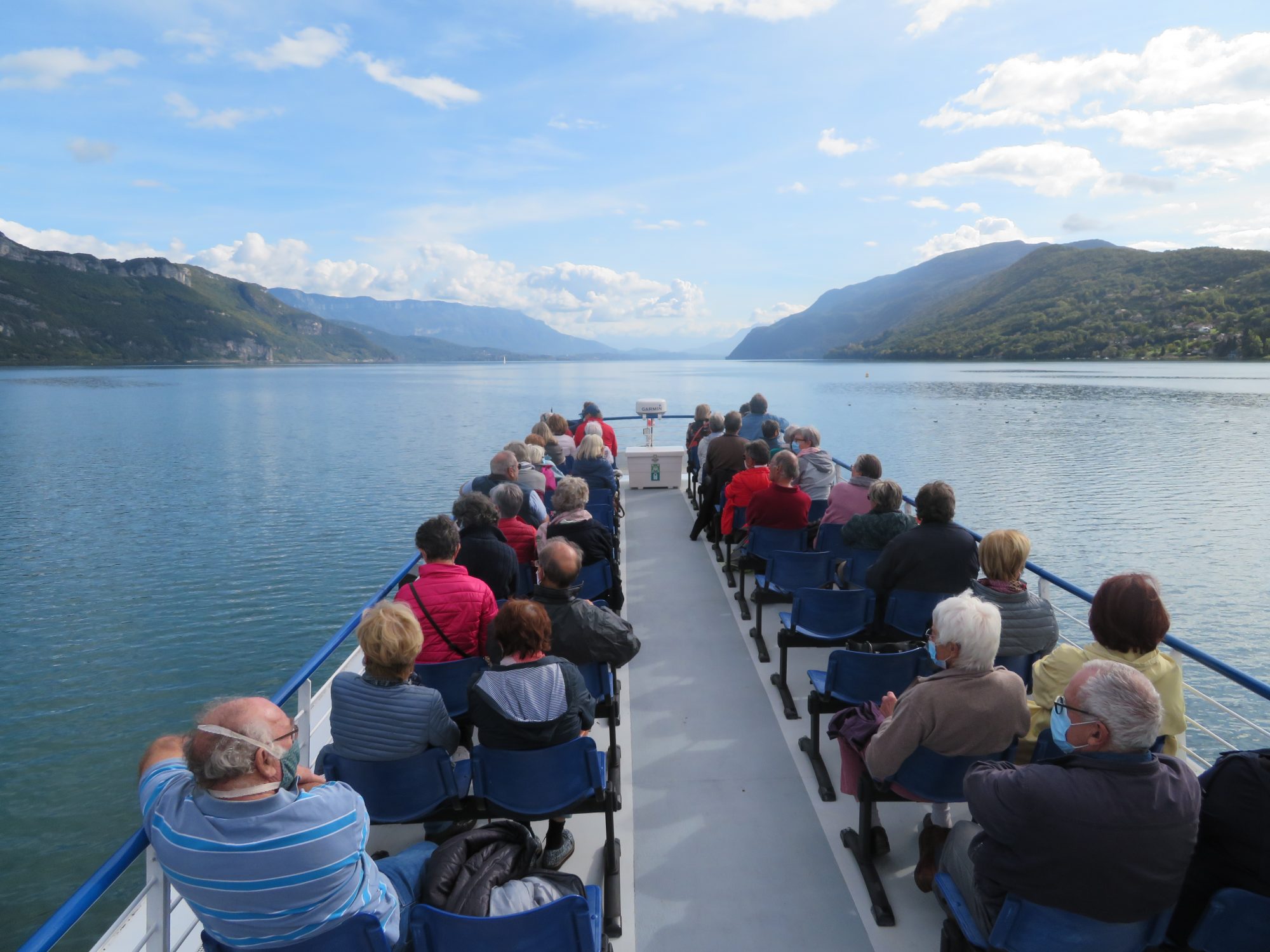Croisière patrimoine, vue du pont supérieur