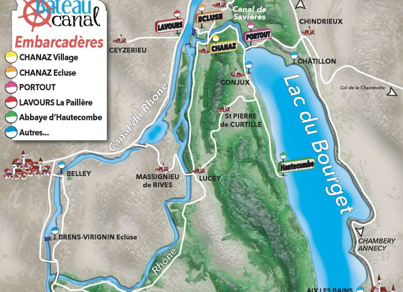 Plan des embarcadères pour les groupes